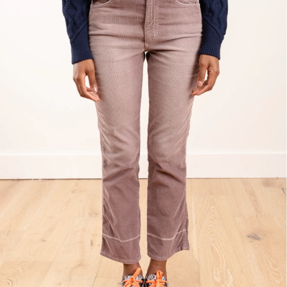 AMO Bella Velveteen High Rise‎ Slight Boot Cut Pants Mauve Size 26 (I)